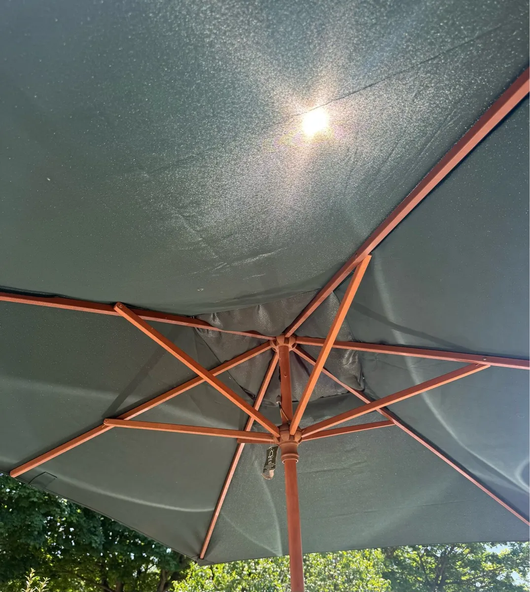 Large rectangular Green sun umbrella - Image 2
