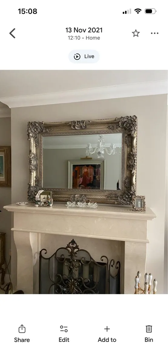 Large Overmantel Mirror - Image 1