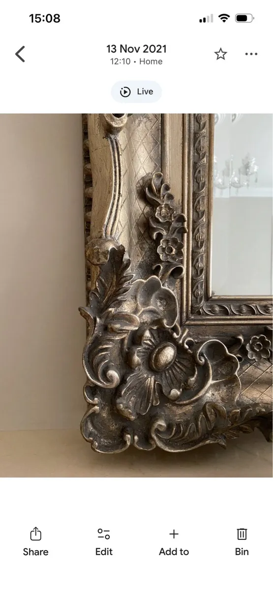 Large Overmantel Mirror - Image 2