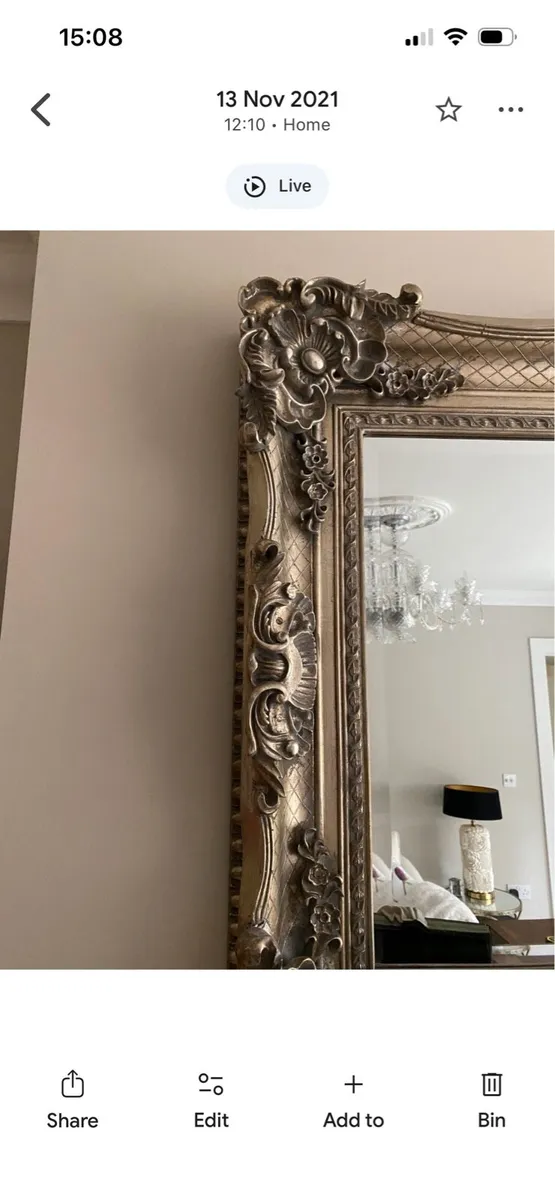 Large Overmantel Mirror - Image 3