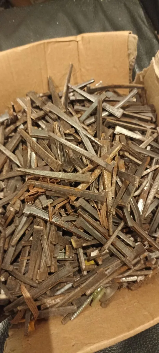 Box of old Cut Nails - Image 1
