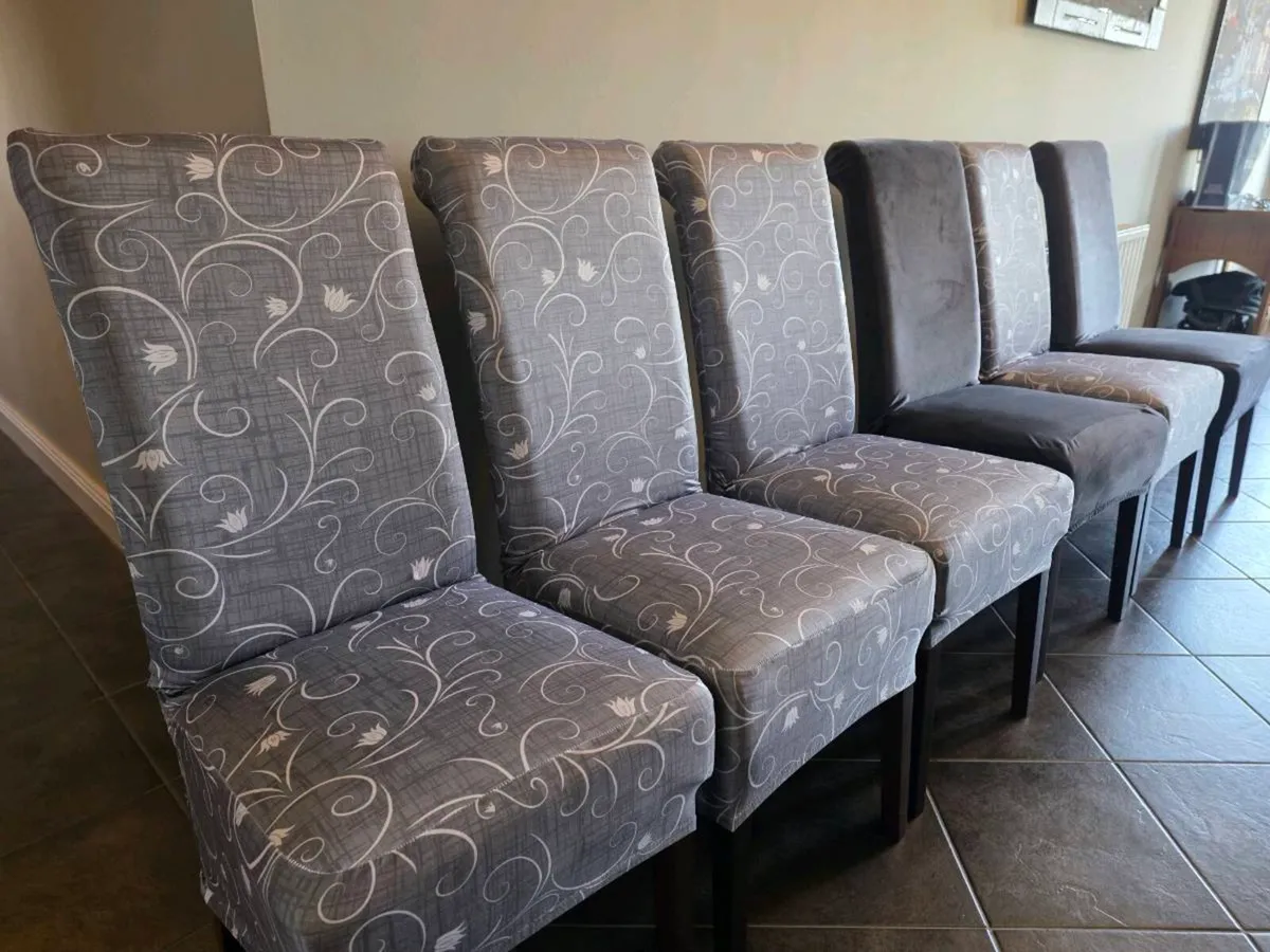 Dining Chairs with covers - Image 1