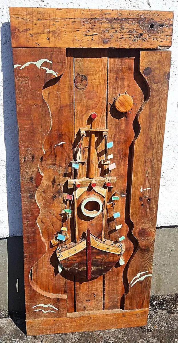Rustic Old Boat wood art / display - Image 1