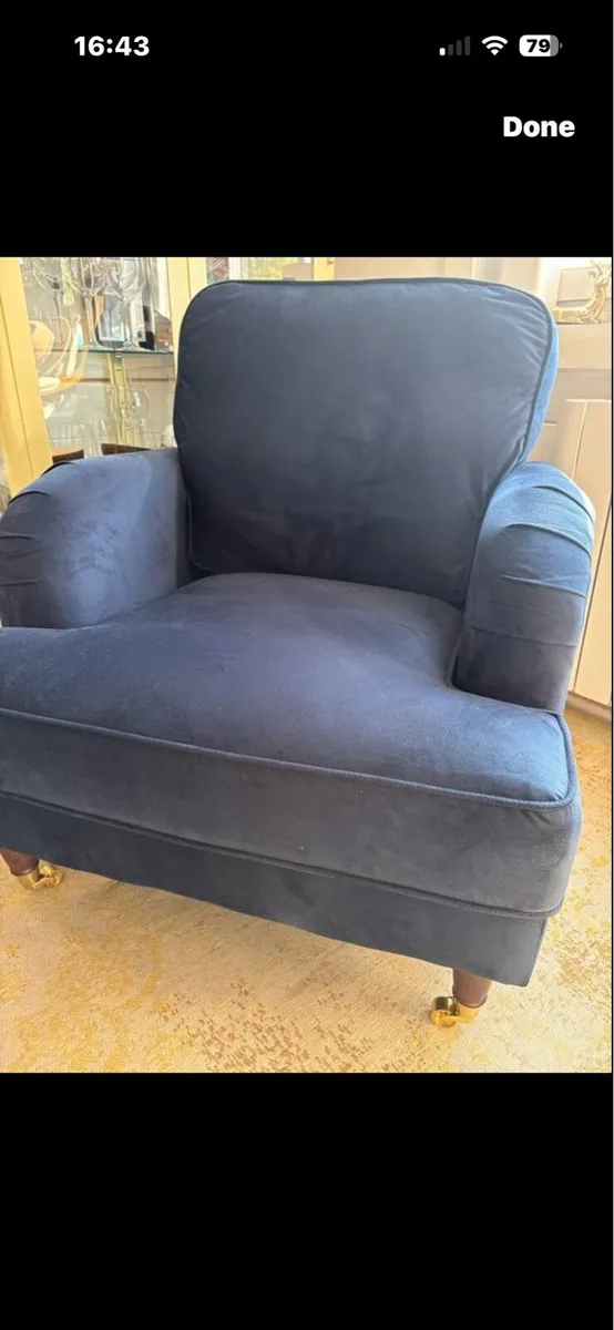 Armchair velvet navy DELIVERY ALSO! - Image 2
