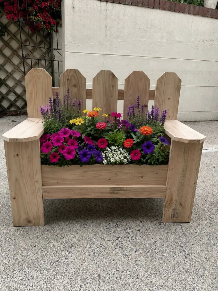 Flower planter 32” bench style - Image 1