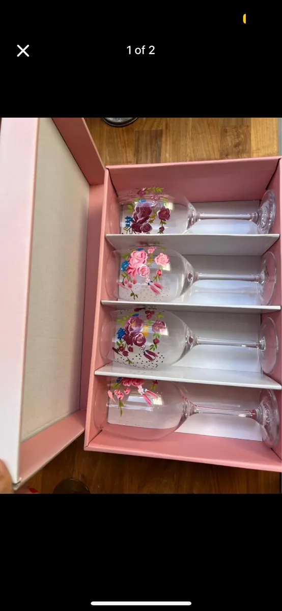 New Rose belle wine glasses - set of 4 - Image 1