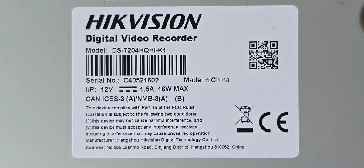 4 Channel CCTV Recorder Hikvision - Image 4