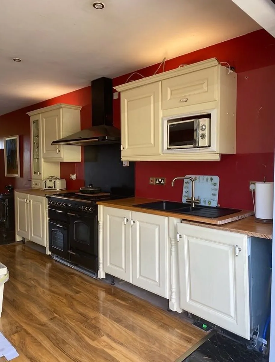Kitchen + Island + Solid Oak Countertops - Image 2