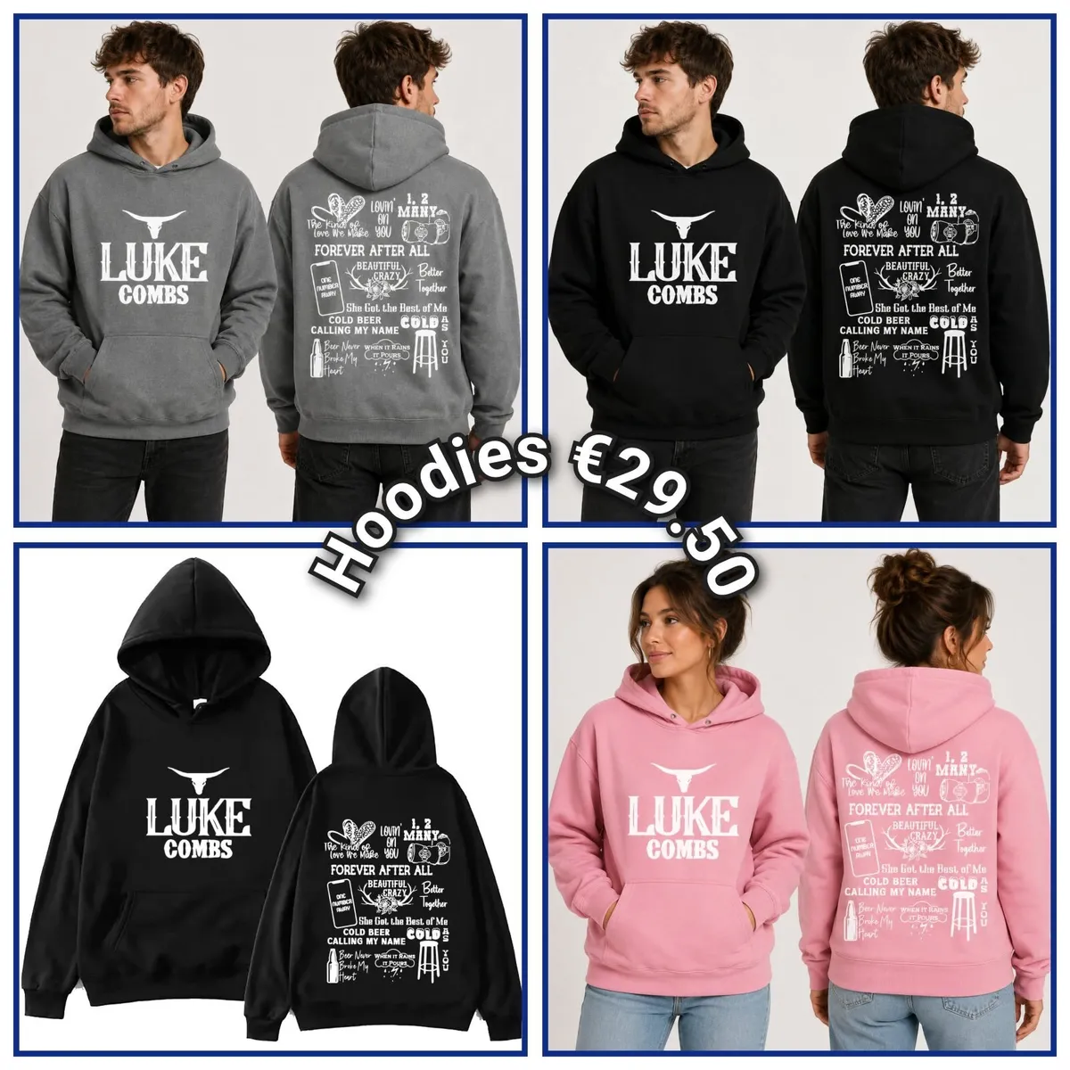 Luke Combs Hoodies and Caps - Image 1
