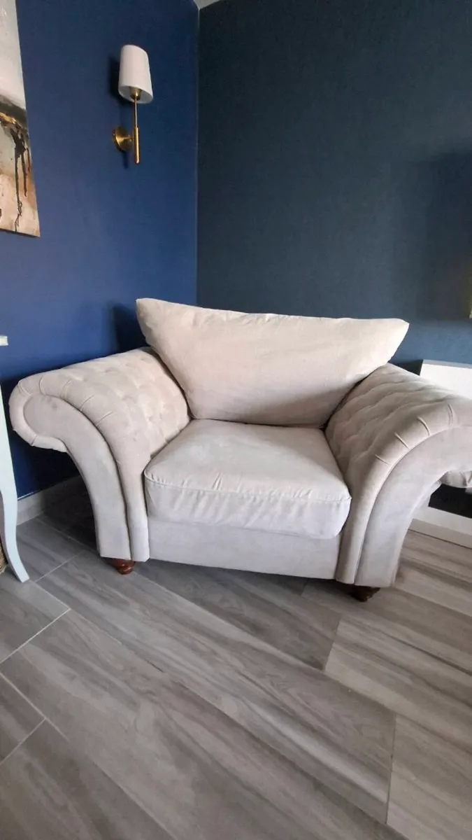 Sofa, Armchair & footstool free to take away - Image 2