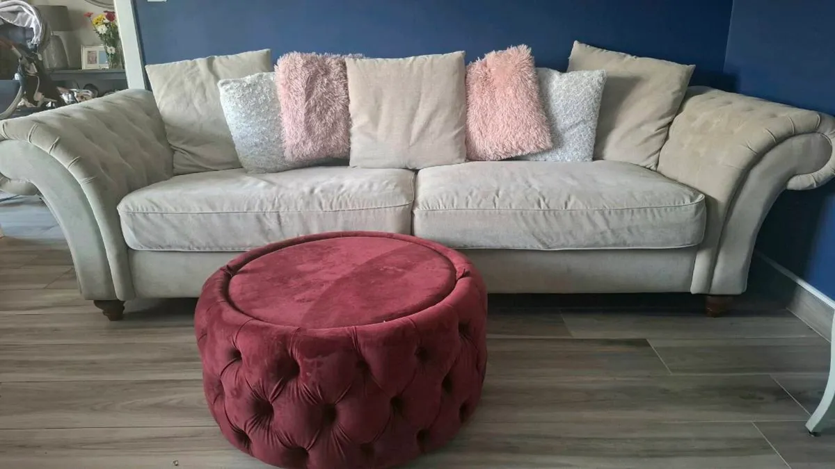 Sofa, Armchair & footstool free to take away - Image 1
