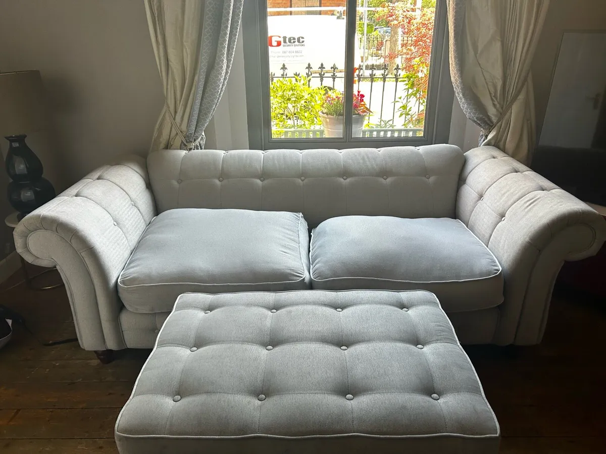 Sofa - Grey Sunning with Ottoman - Image 1