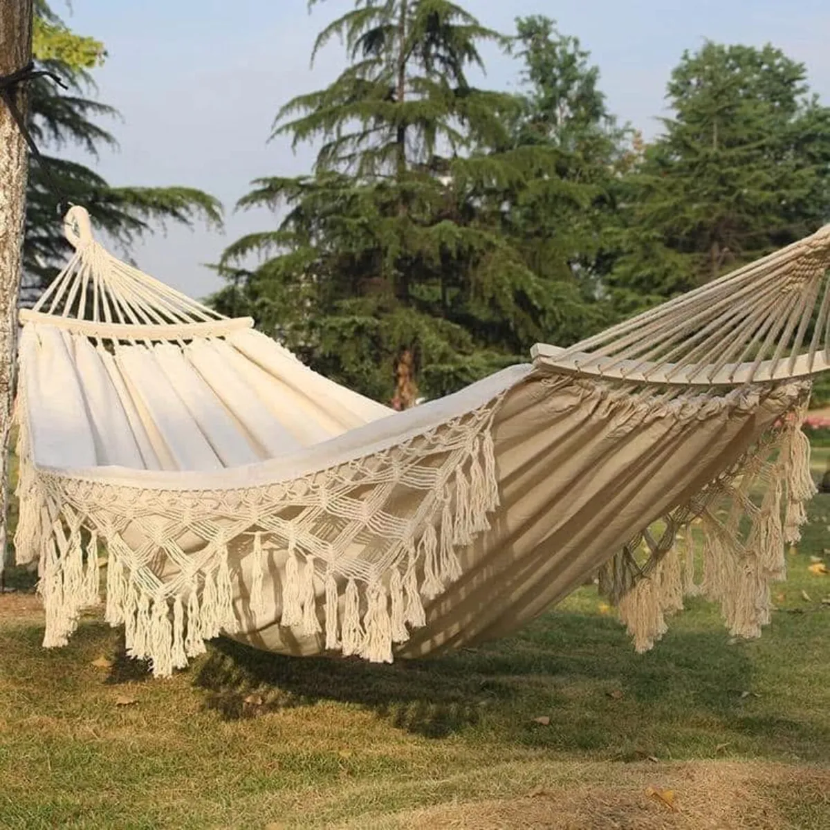 LARGE GARDEN HAMMOCK WITH WOODEN STAND - DELIVERY - Image 2