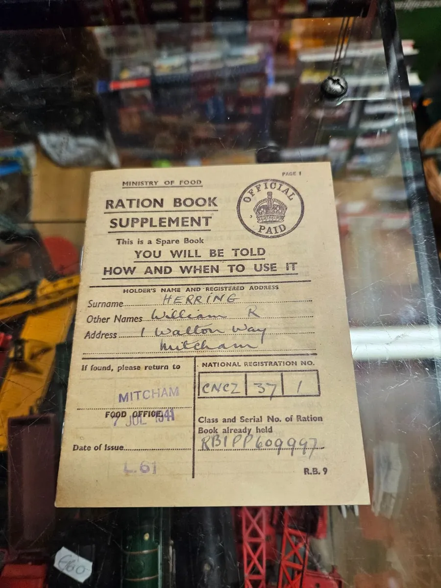 Vintage Ration Book