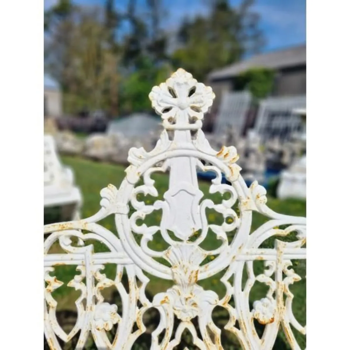 Bench Cast Iron Ornate H413 - Image 2