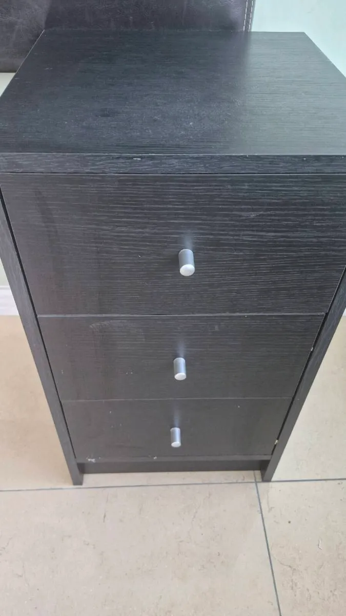 Headboard 2 Bedside lockers - Image 3
