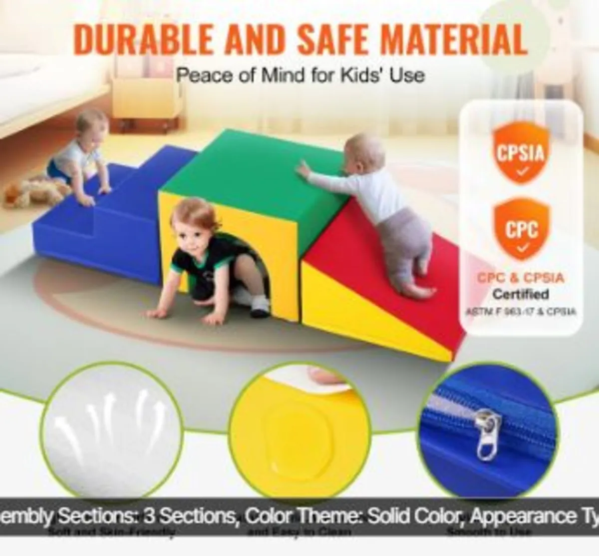 Single Tunnel Climber, Toddler Playset, Foam - Image 2