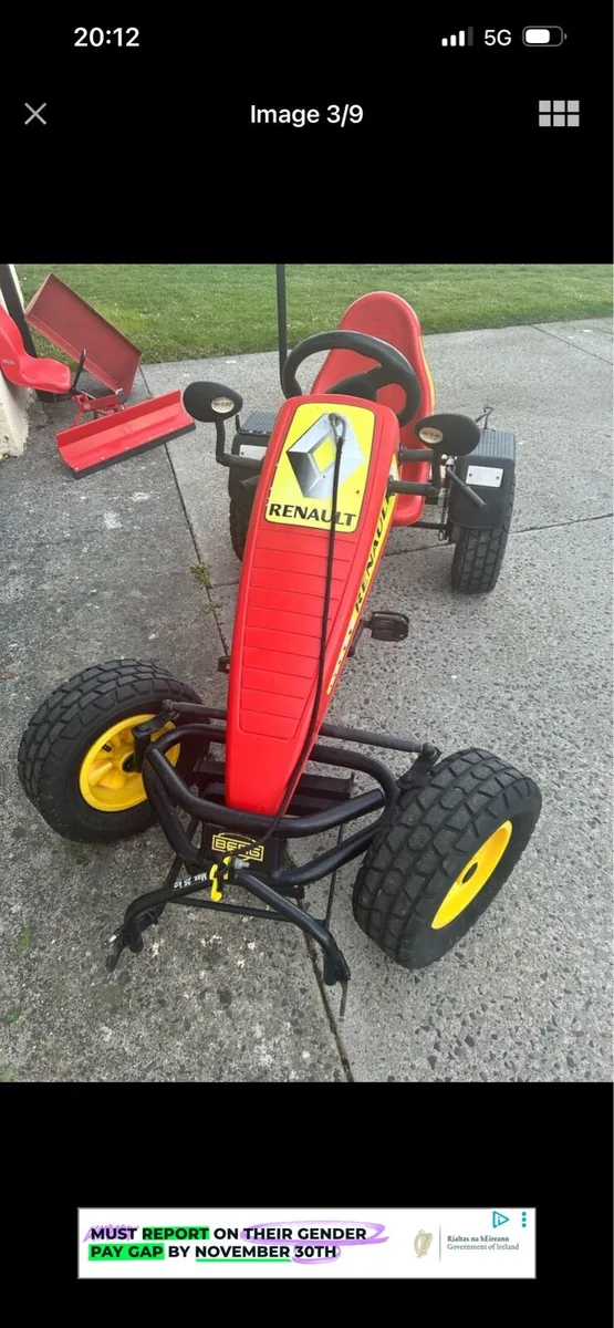 BERG go kart with many extra accessories - Image 3