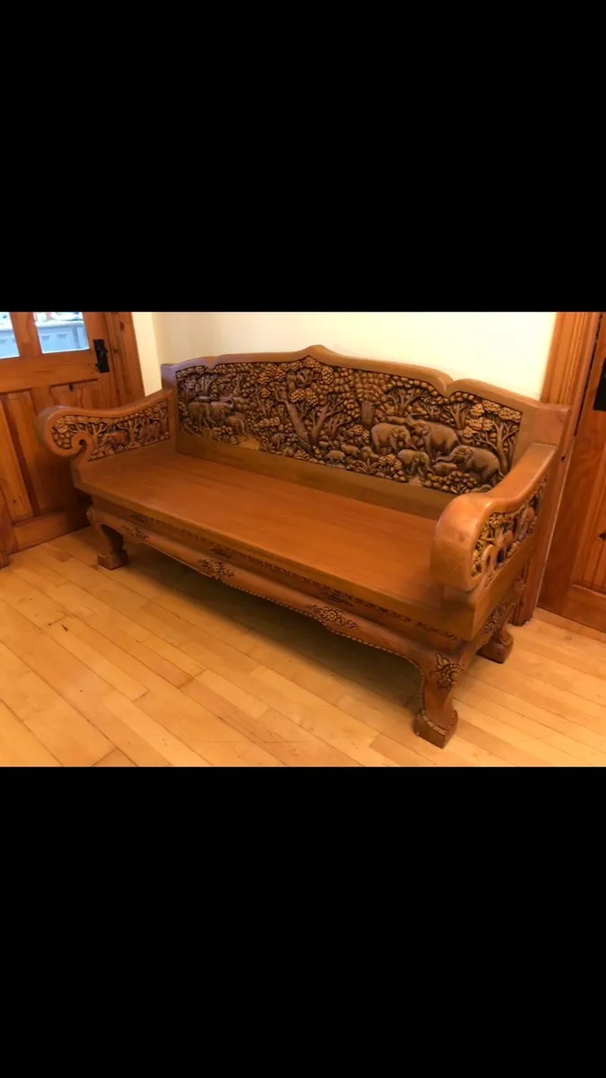 Wood Carved Lounge - Image 1