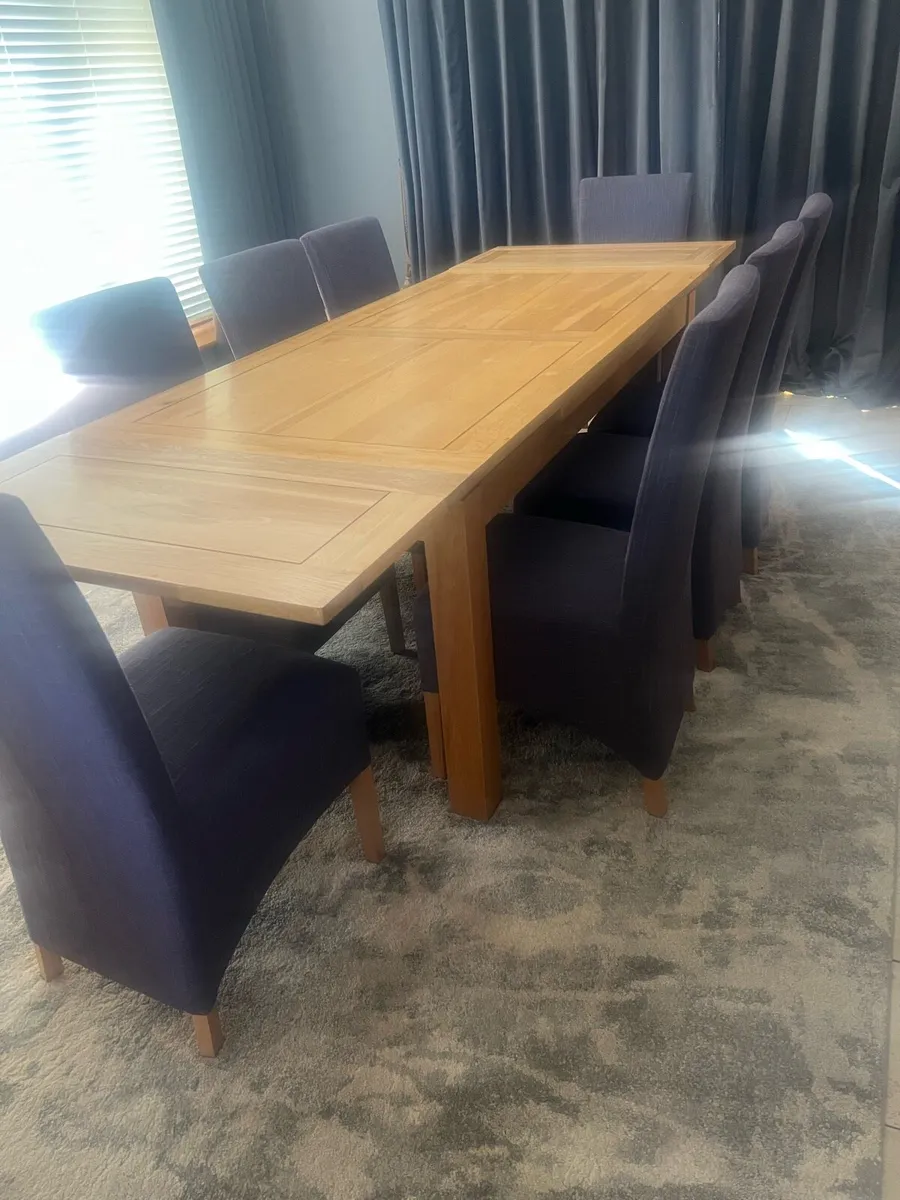Extendable Oak Dining Table - Image 1