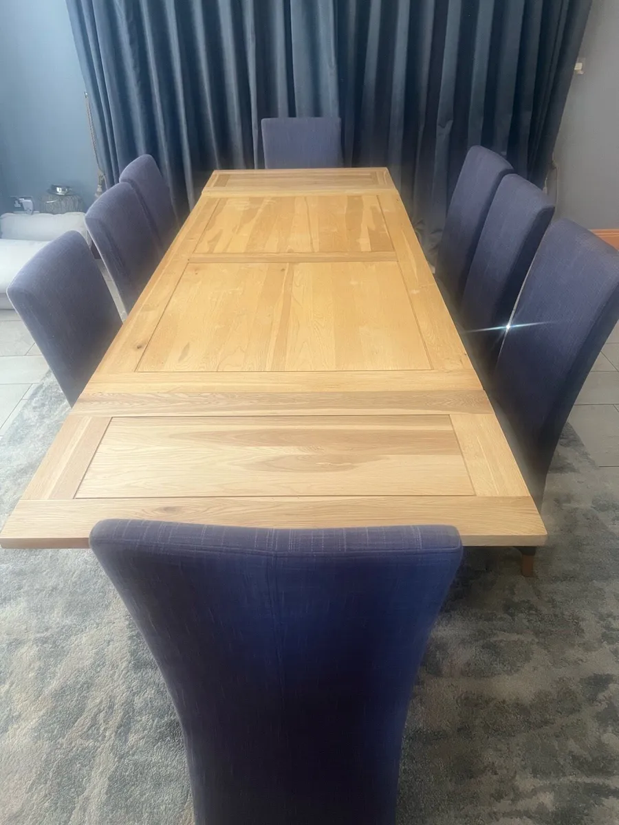 Extendable Oak Dining Table - Image 2