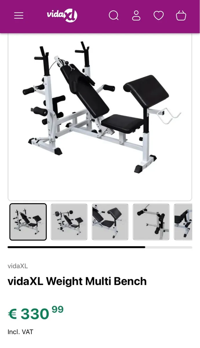 NEW CONDITION LIFE TIME WEIGHT BENCH SETUP 100KG - Image 2