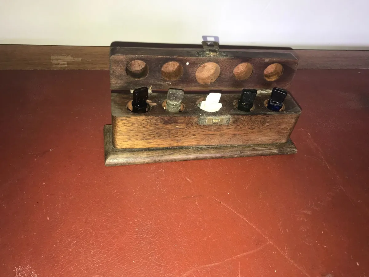 Antique Wooden Box - Perfume Bottles ?? - Image 4