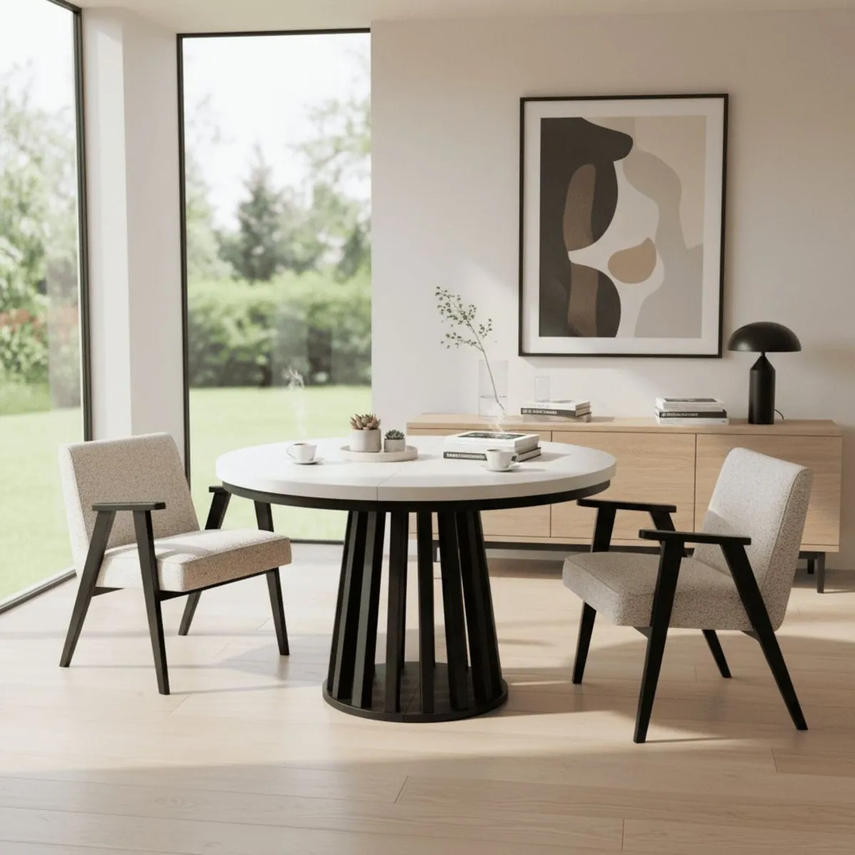 Tovo Extandable Table Black or White 100-180cm - Image 1