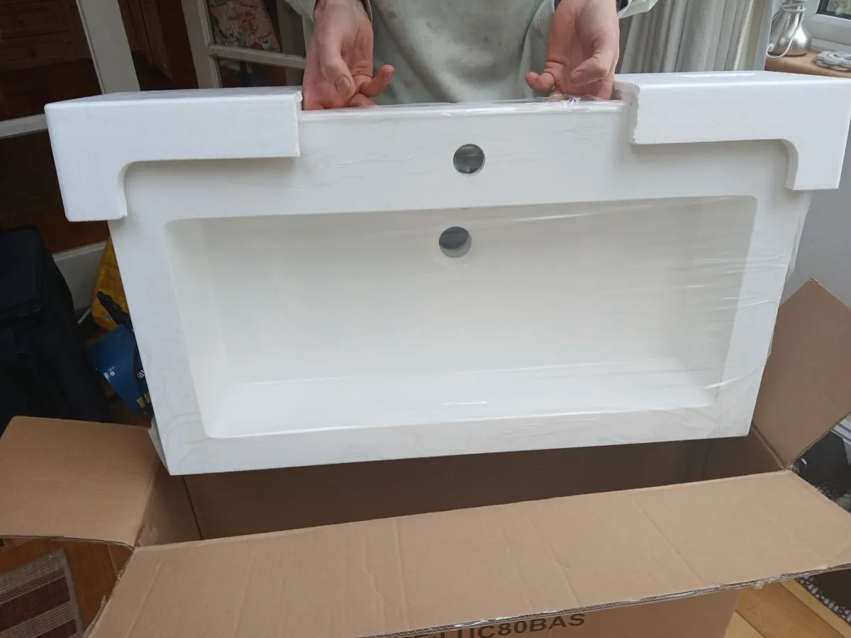 Ceramic bathroom rectangular Sink - Image 2