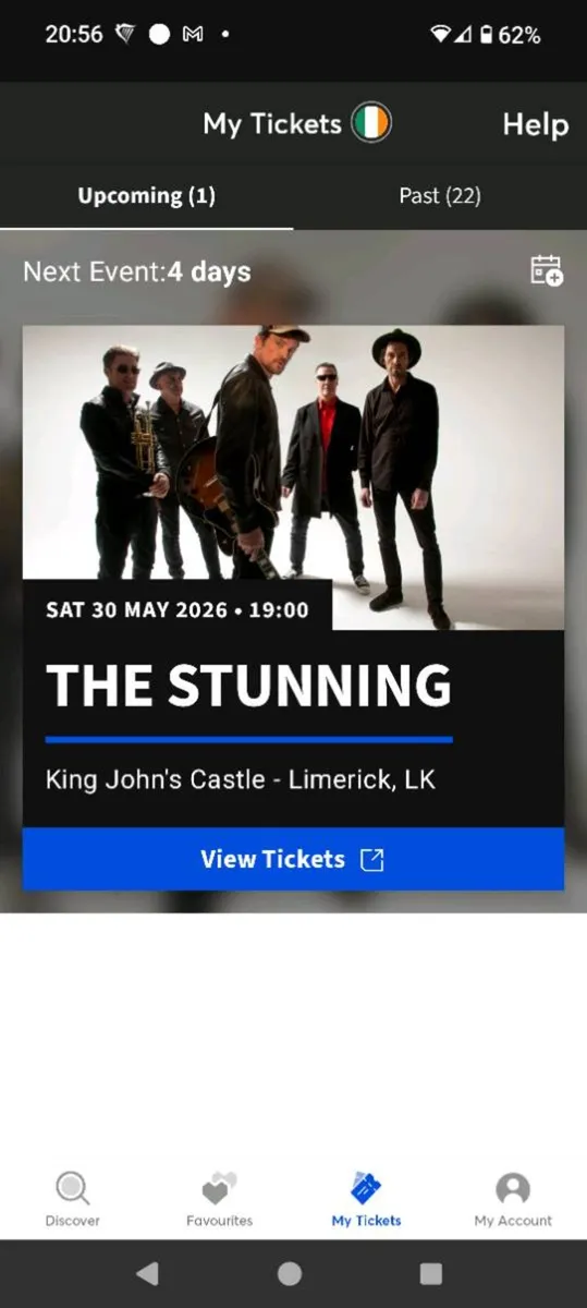 Stunning tickets King Johns Castle May 30th