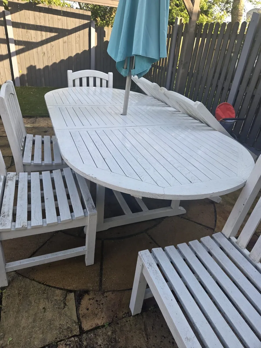 Garden Table and Chairs Dining Set - Image 1