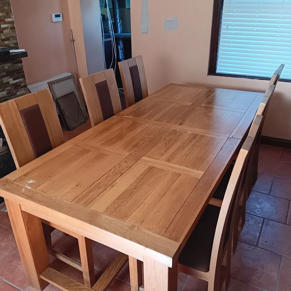 Solid Oak Dining table and chairs - Image 2