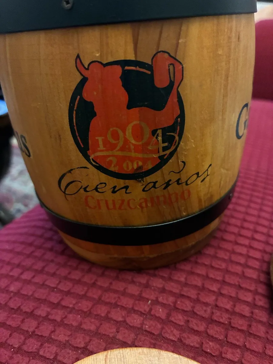 Vintage Cruzcampo Coaster Barrel - Image 3
