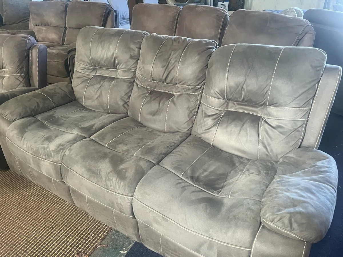 Grey 3+1+1 sofa couch set - Image 2