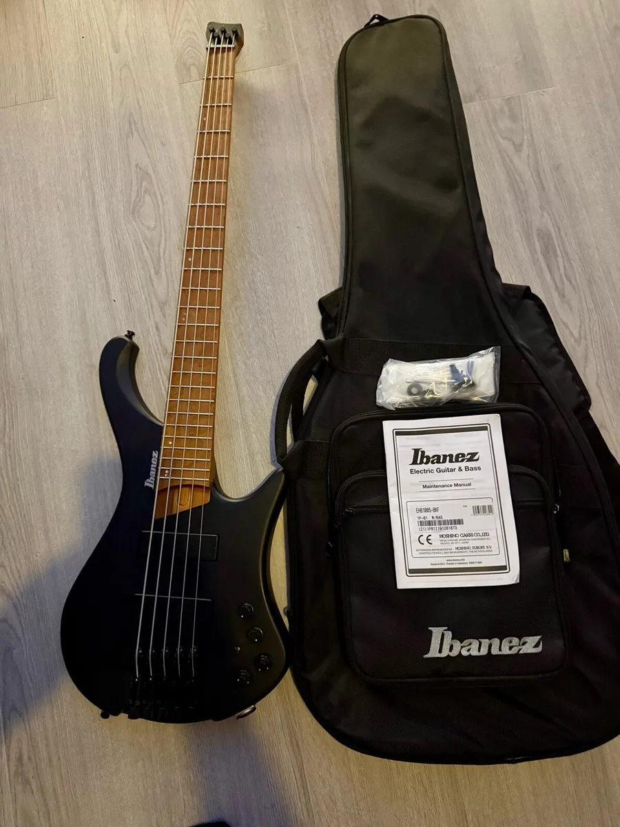 Ibanez 5 string headless bass guitar. - Image 1