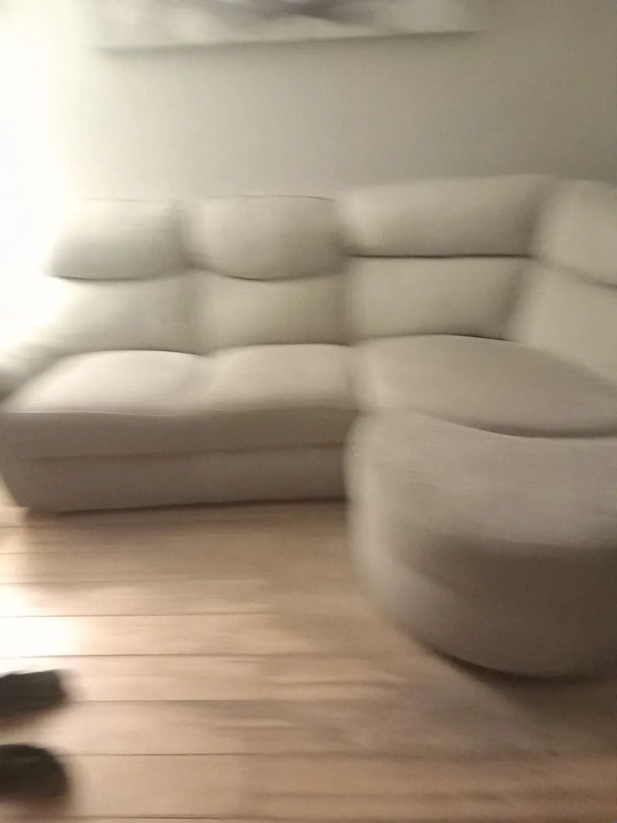 Corner sofa with footstool - Image 1