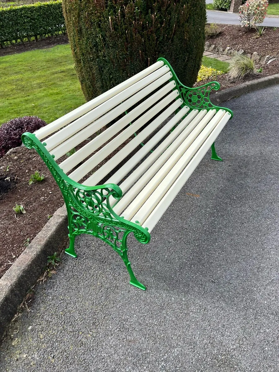 Cast iron ended garden benches - Image 1