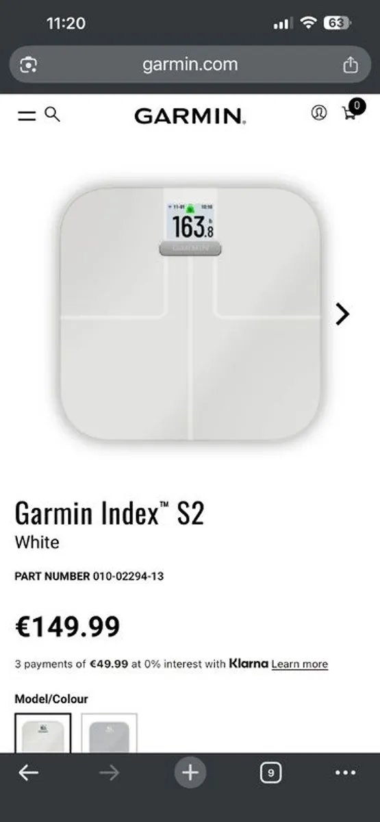 GARMIN Index S2 Smart Scale - White