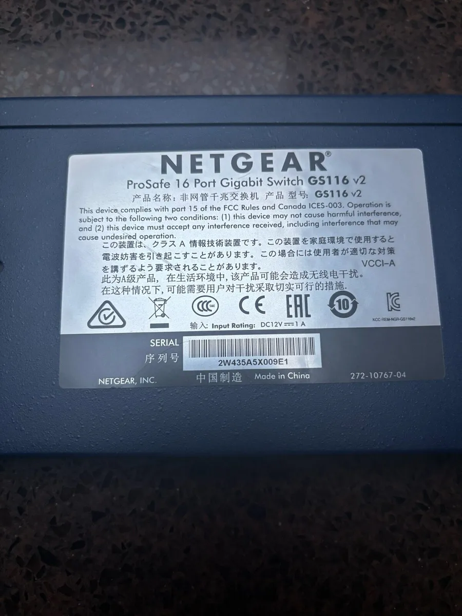 NETGEAR ProSafe GS116 v2 16-Port Gigabit Switch - Image 4