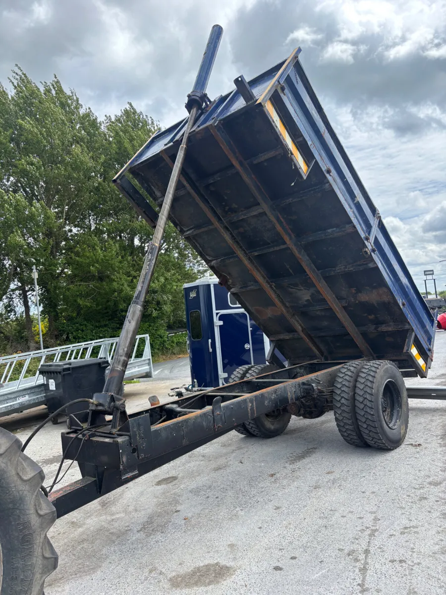 14ft tractor tipping trailer with bale extension - Image 1