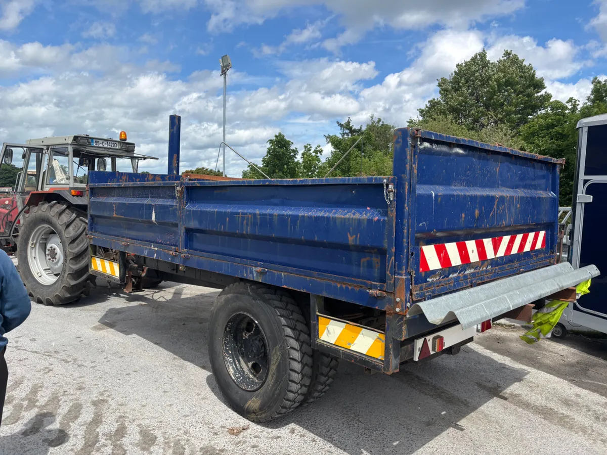 14ft tractor tipping trailer with bale extension - Image 2