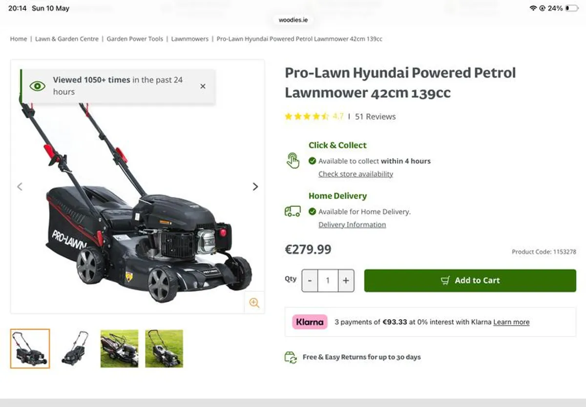 Lawn Mower Hyundai petrol -new - Image 1
