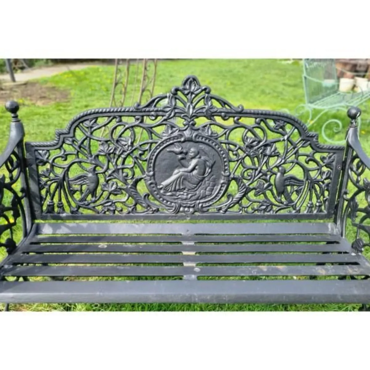 Medium Lady Bench Cast Iron Black CH-R-S126B-B - Image 1