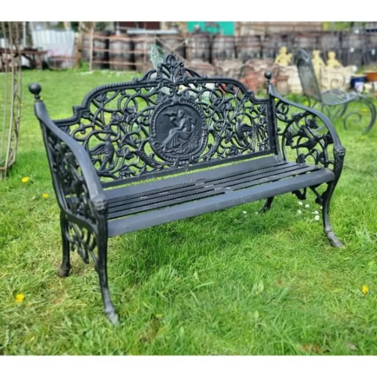 Medium Lady Bench Cast Iron Black CH-R-S126B-B - Image 2