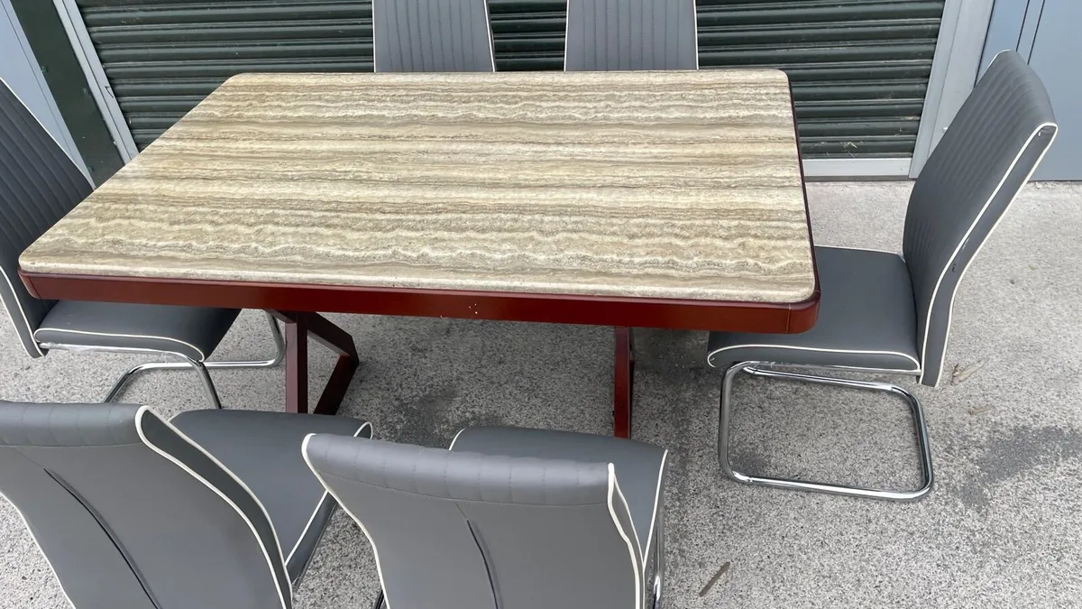 Luxury dinning table with 6 chairs - Image 4