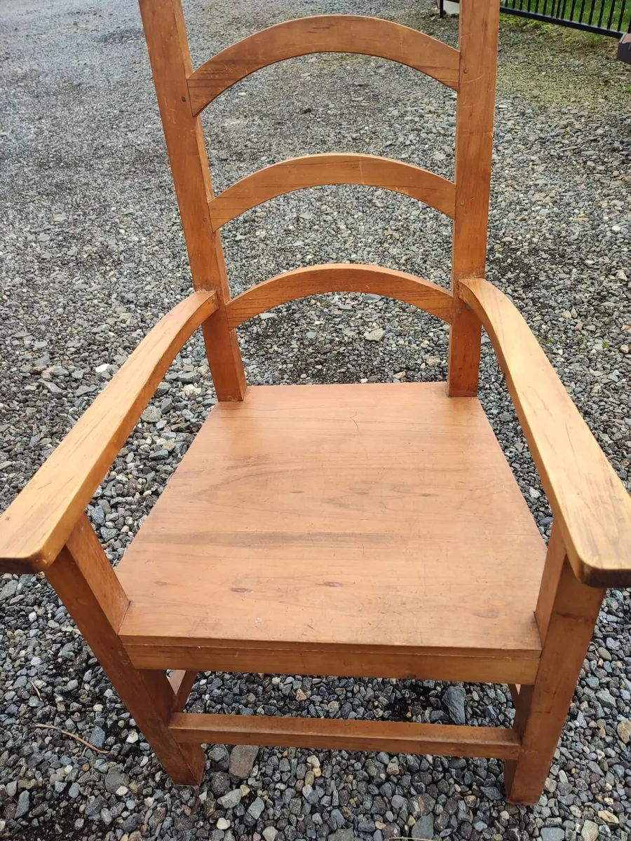 Country Pine Kitchen Table and 6 Chairs - Image 4