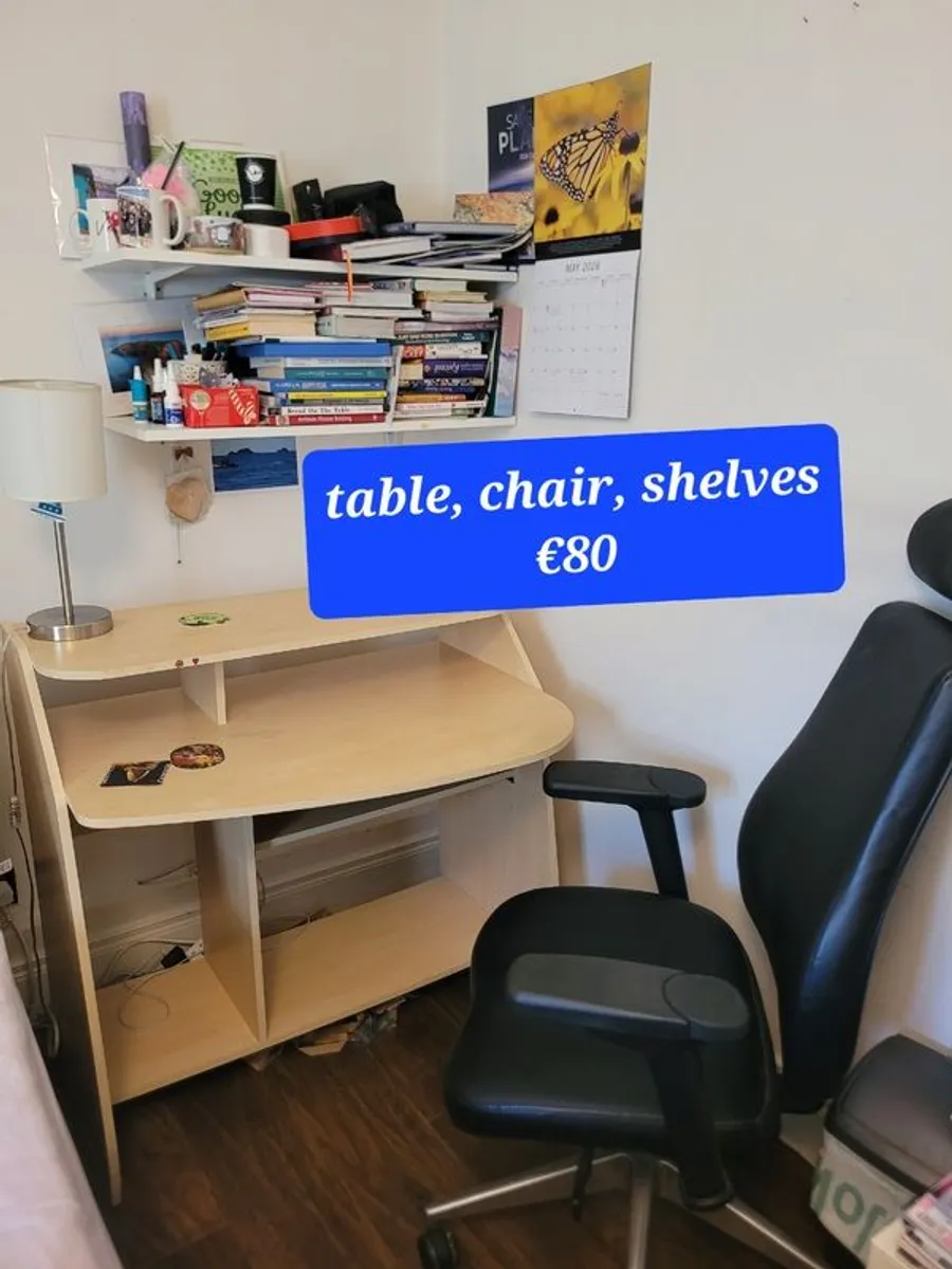 Tv, table, shelves, chair, excersize bike, armchair - Image 4