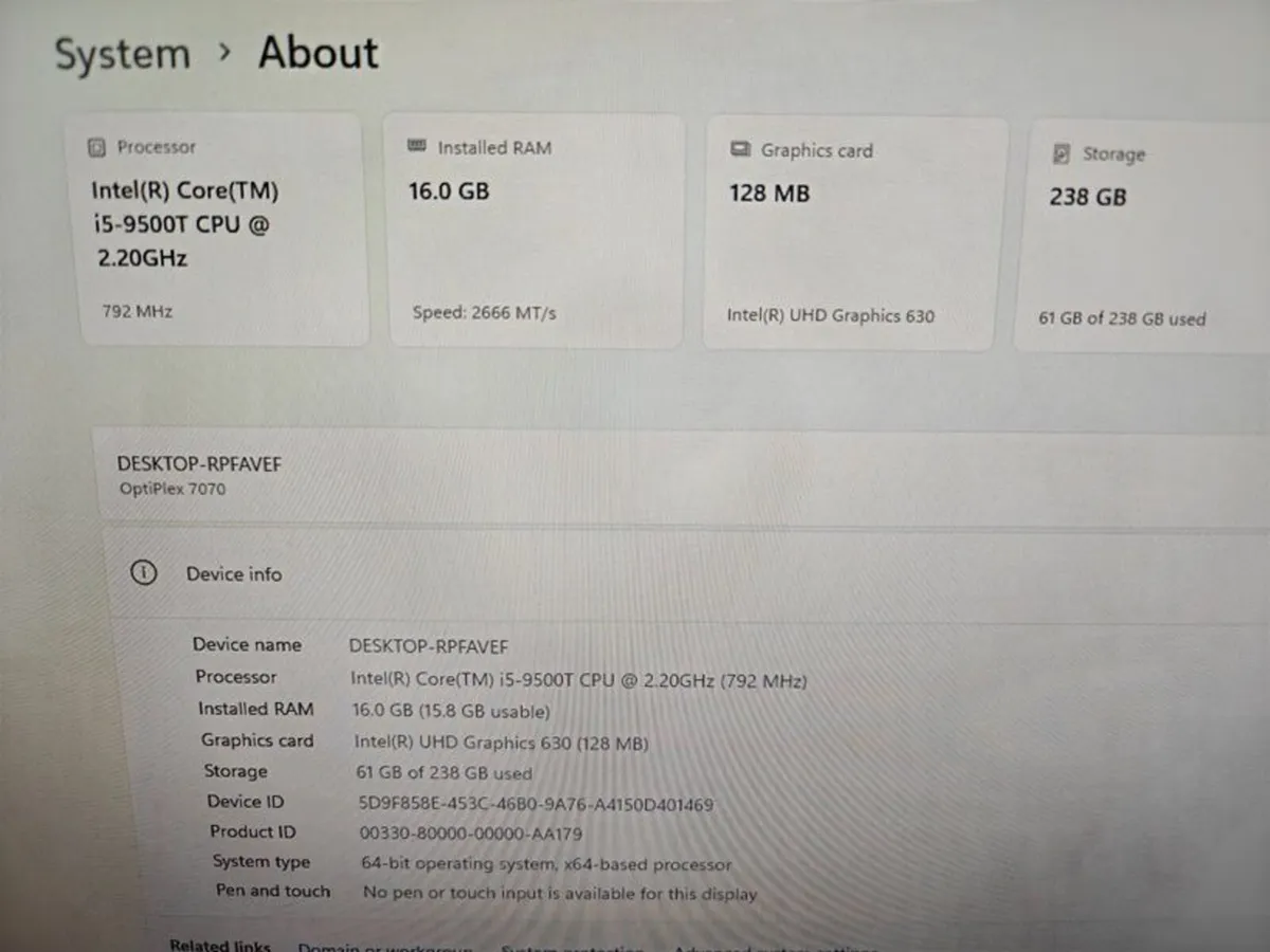 Dell Optiplex 7070 PC | i5 (9th gen) | 16GB | 256G - Image 3