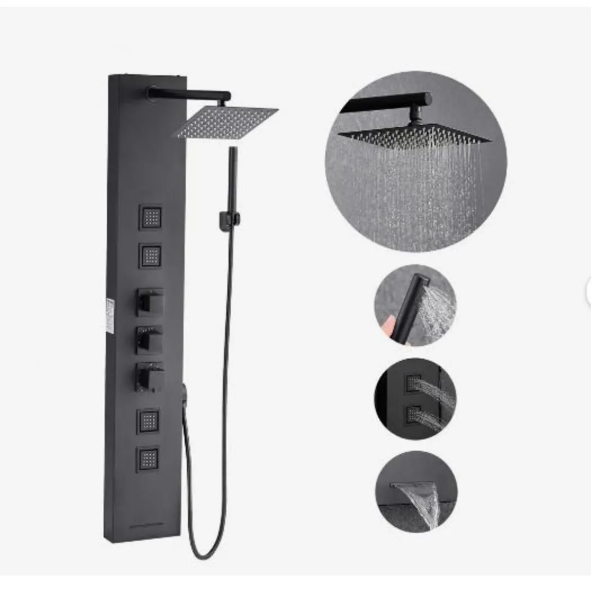 Shower Panel Tower System with Rainfall Shower - Image 1