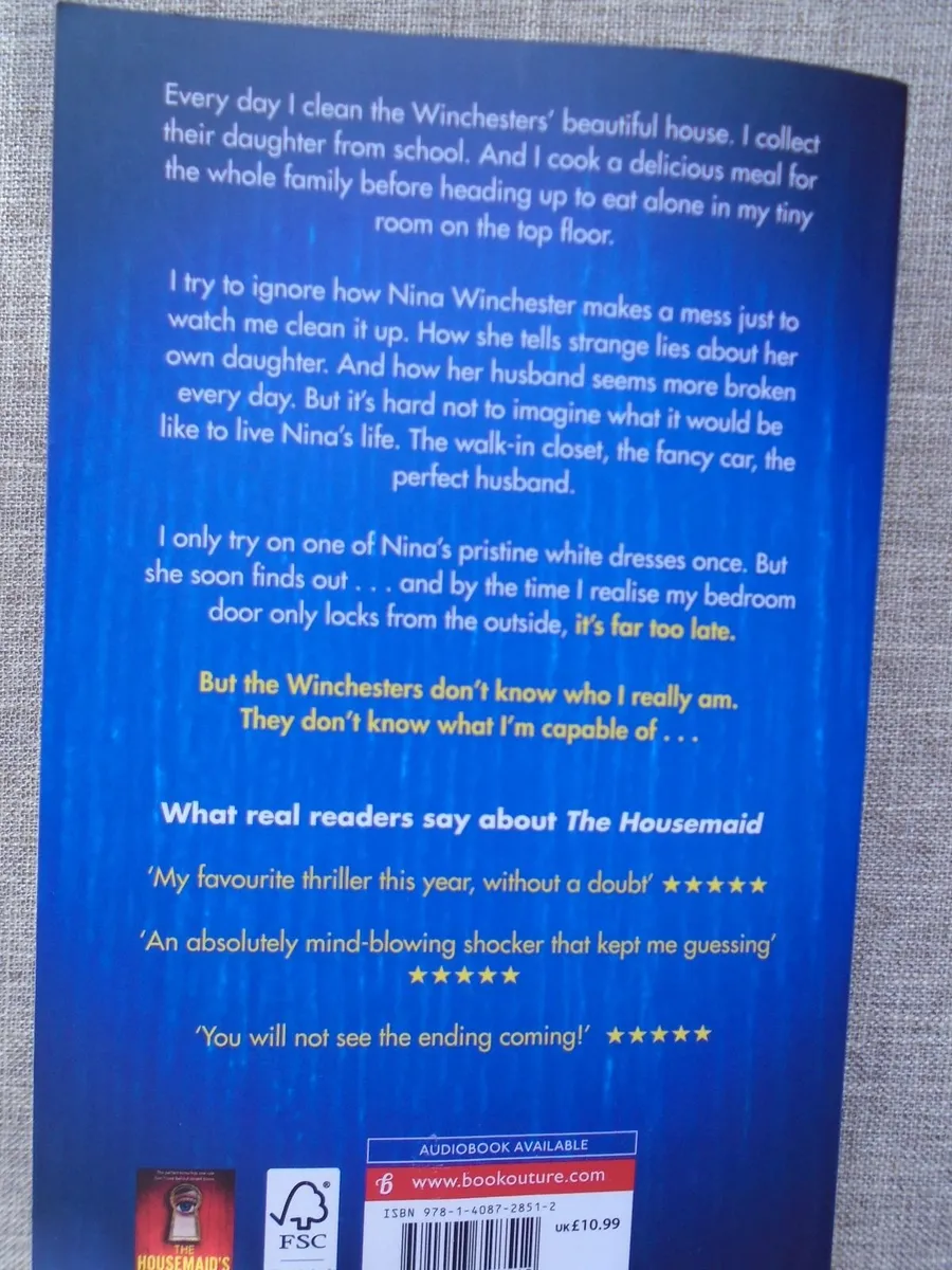 Paperback book, Fiction, The Housemaid, Book - Image 3